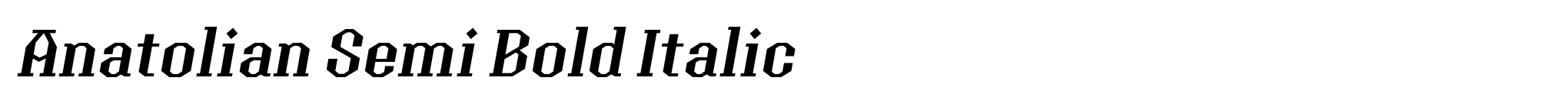 Anatolian Semi Bold Italic image